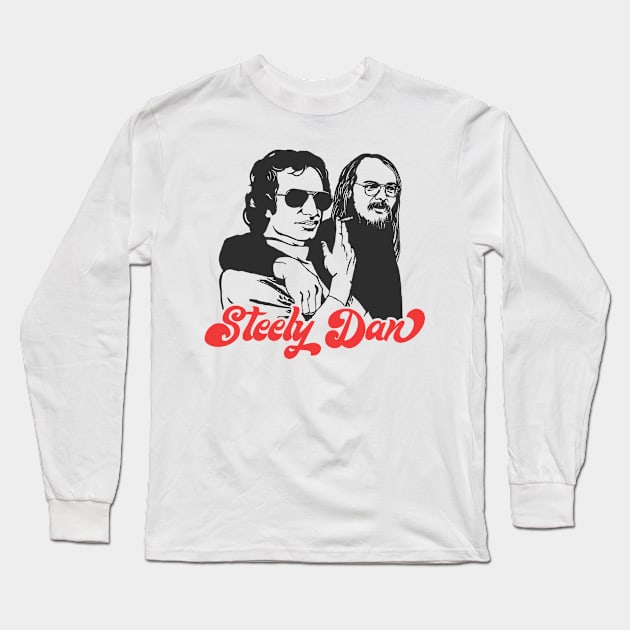 Original Retro Style -- Steely Dan -- Fan Art Design Long Sleeve T-Shirt by CultOfRomance